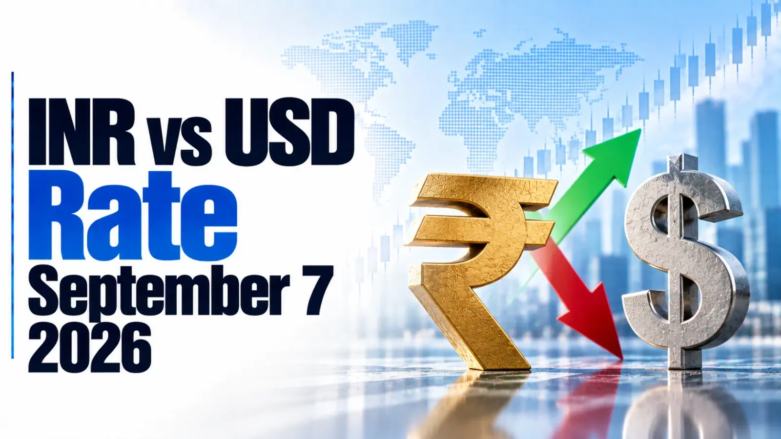 INR vs USD Rate, September 7, 2026: Rupee Falls 7 Paise To Close at 94.50 Against US Dollar