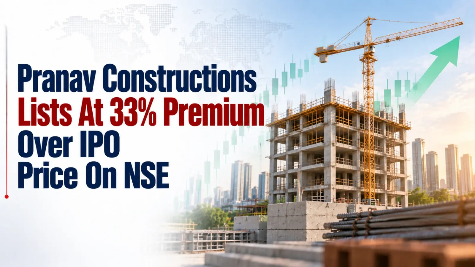 Pranav Constructions Lists At 33% Premium Over IPO Price On NSE
