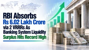 RBI Absorbs Rs 6.02 Lakh Crore via 2 VRRRs As Banking System Liquidity Surplus Hits Record High