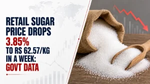 Retail Sugar Price Drops 3.85% to Rs 62.57/kg in a Week: Govt Data