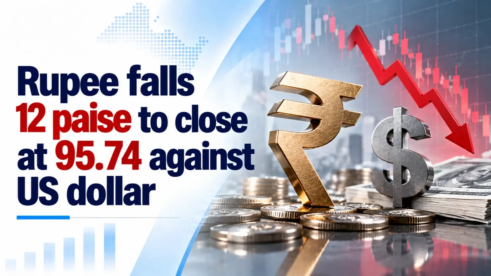 INR vs USD Rate, September 23, 2026: Rupee Falls 12 Paise To Close at 95.74 Against US Dollar