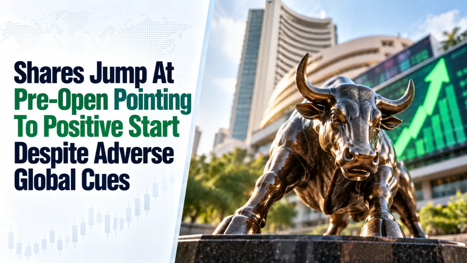 Shares Jump At Pre-Open Pointing To Positive Start Despite Adverse Global Cues