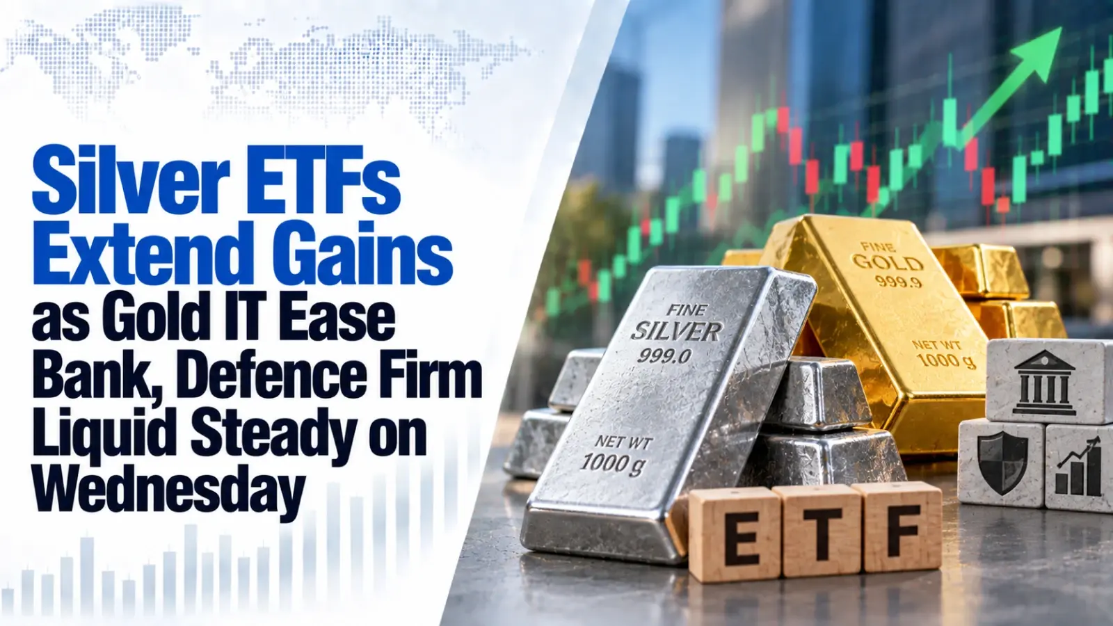Silver ETFs Extend Gains as Gold, IT Ease; Bank, Defence Firm, Liquid Steady on Wednesday