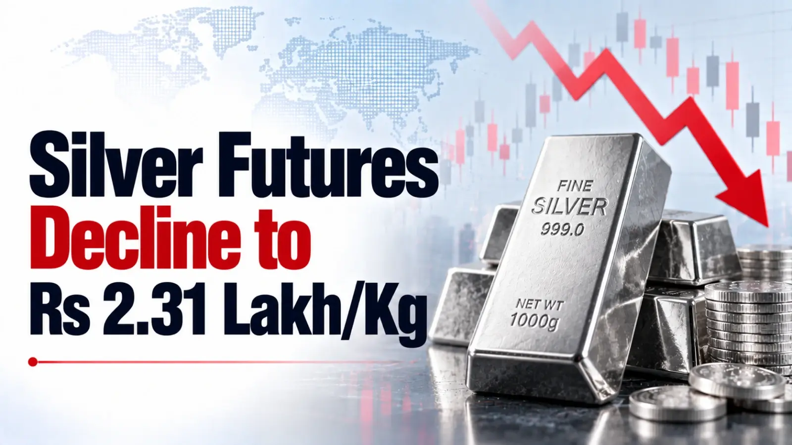 Silver Futures Decline to Rs 2.31 Lakh/Kg