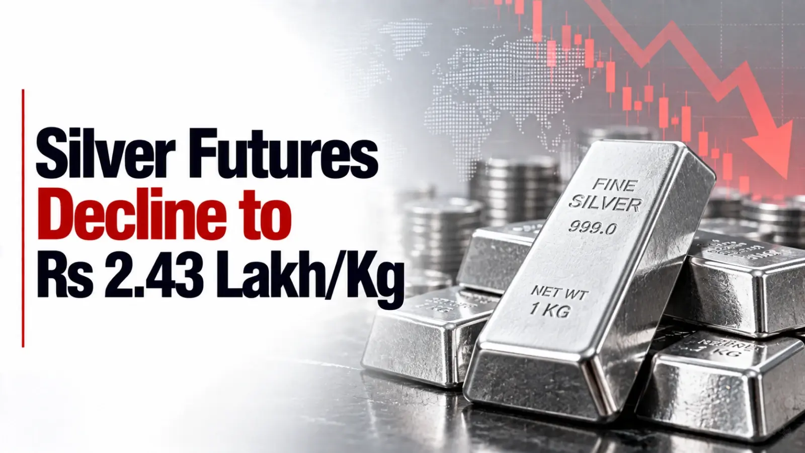Silver Futures Decline to Rs 2.43 Lakh/Kg