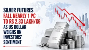 Silver Futures Fall Nearly 1% to Rs 2.33 Lakh/Kg as US Dollar Weighs on Investors’ Sentiment