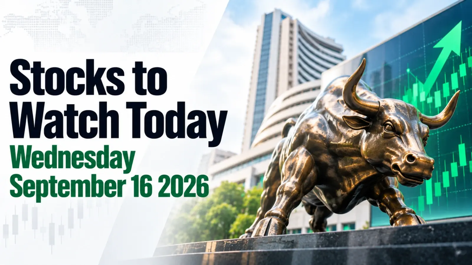 Stocks to Watch Today, Wednesday, September 16, 2026: Aurobindo Pharma, Welspun Enterprises, Bharat Forge, NBCC, Saatvik Green Energy