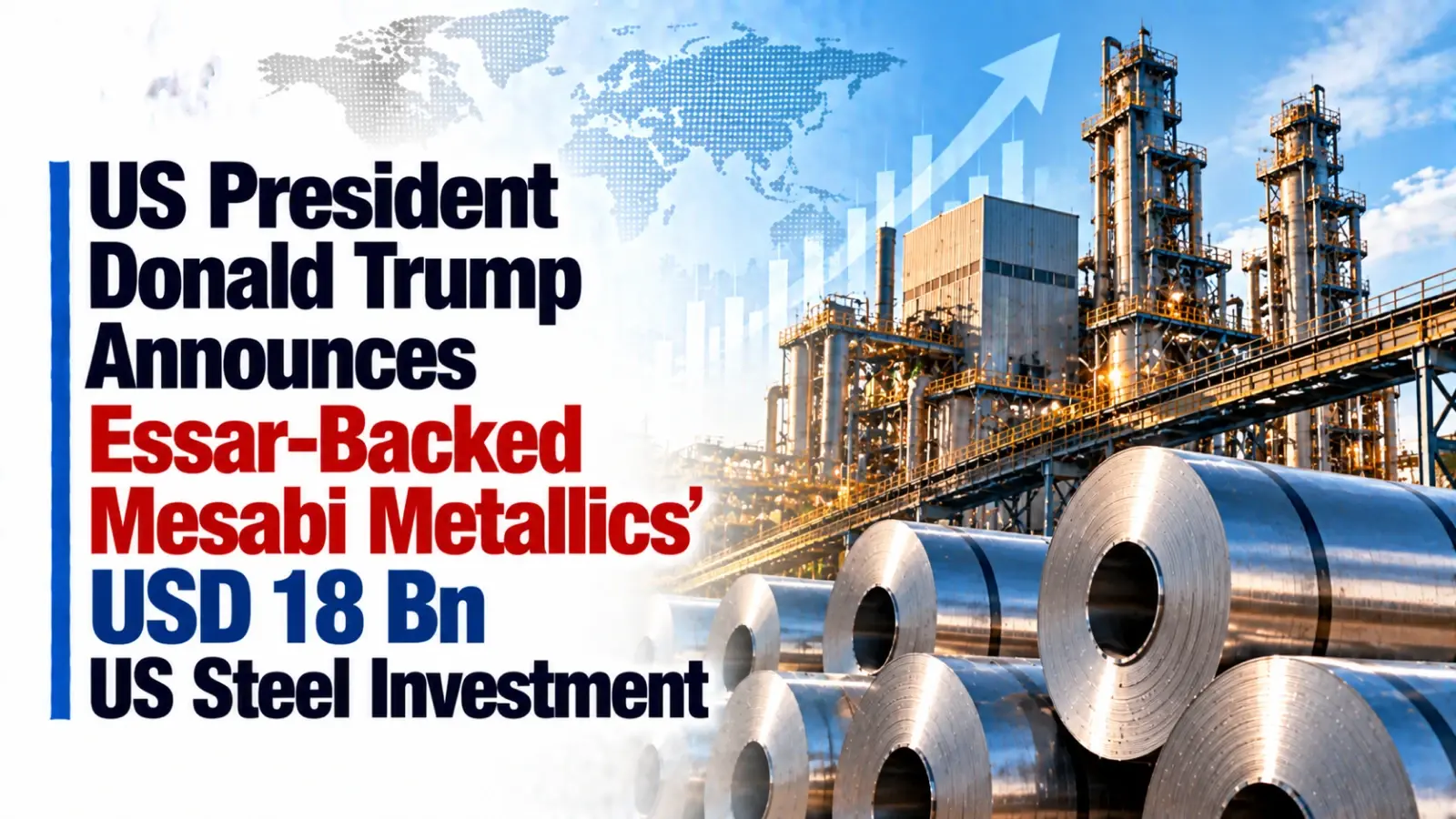 US President Donald Trump Announces Essar-Backed Mesabi Metallics’ USD 18 Bn US Steel Investment