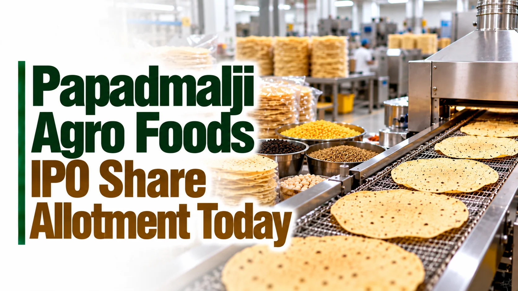 Papadmalji Agro Foods IPO Share Allotment Today