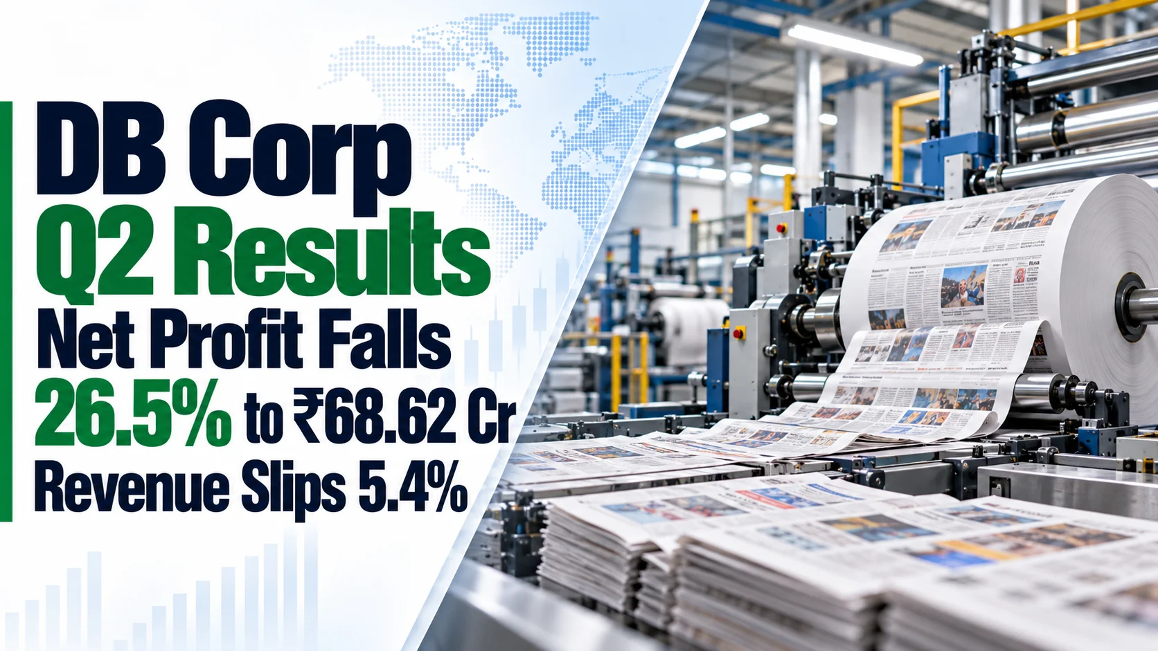 DB Corp Q2 Net Profit Falls 26.5% to Rs 68.62 Cr, Revenue Slips 5.4%