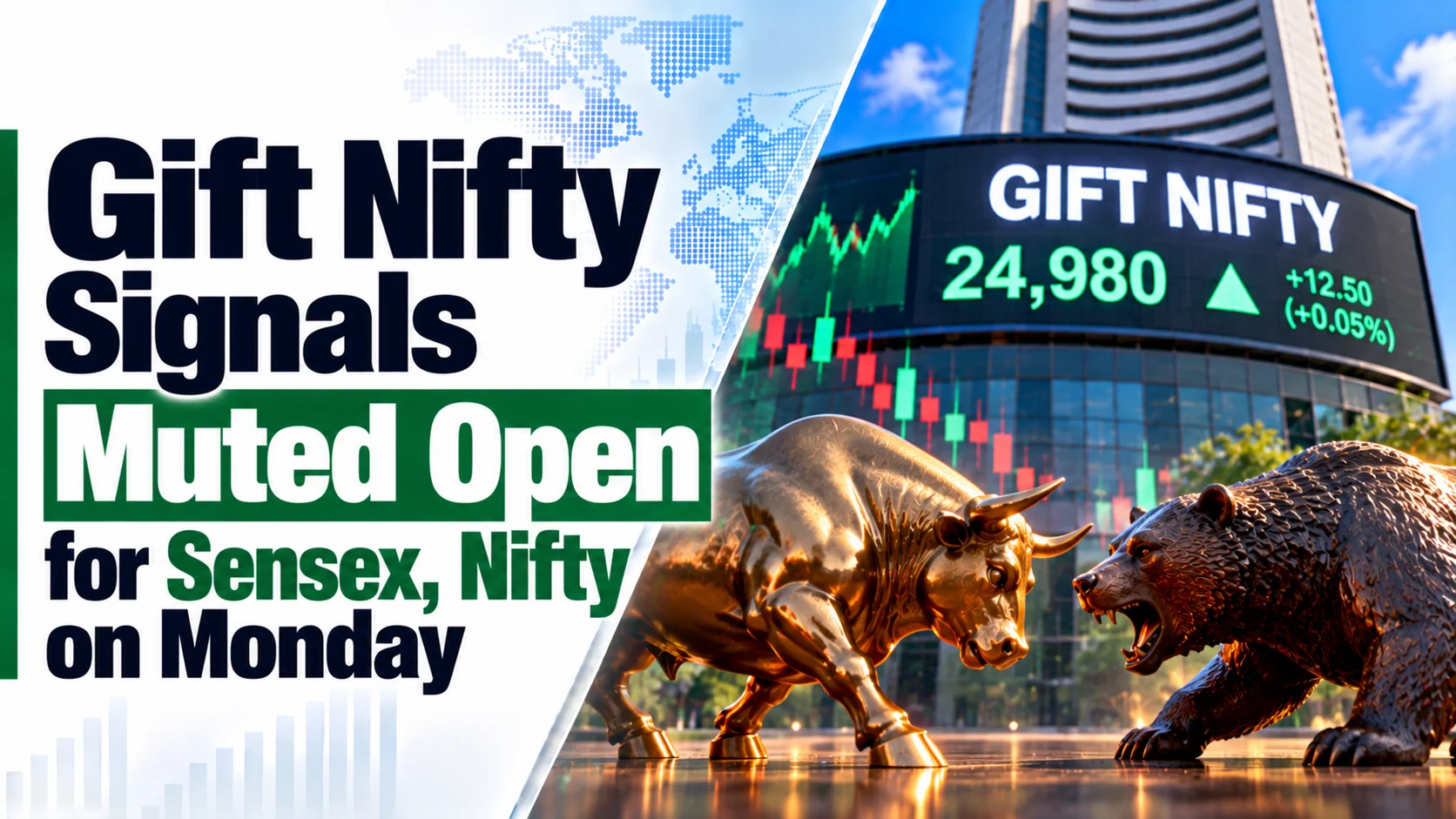 Gift Nifty Signals Muted Open for Sensex, Nifty on Monday