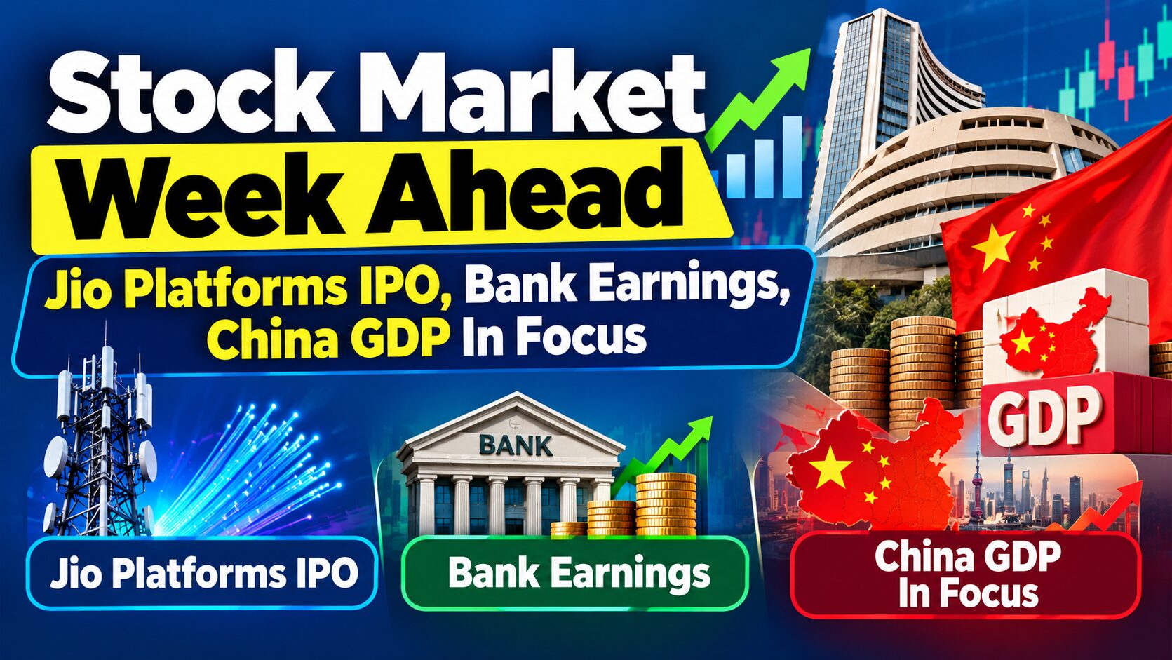Stock Market Week Ahead: Jio Platforms IPO, Bank Earnings, China GDP In Focus