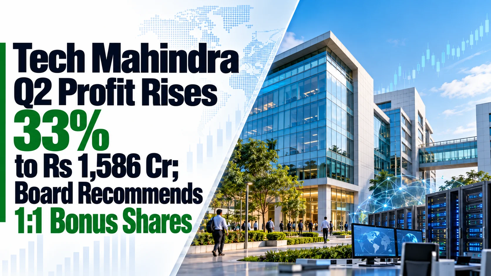 Tech Mahindra Q2 Profit Rises 33% to Rs 1,586 Cr; Board Recommends 1:1 Bonus Shares