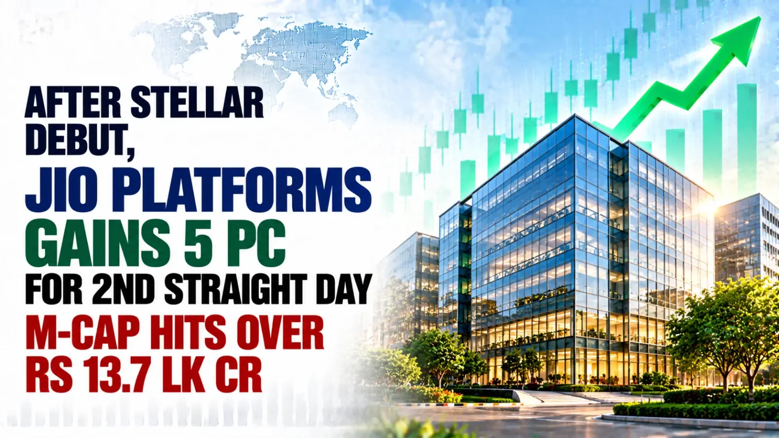 After Stellar Debut, Jio Platforms Gains 5% for 2nd Straight Day; M-Cap Hits Over Rs 13.7 Lk Cr