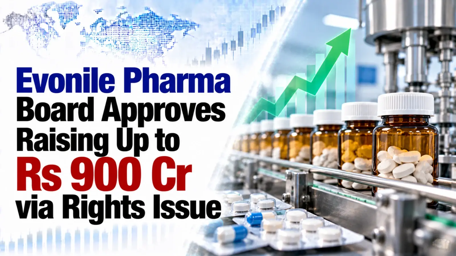 Evonile Pharma Board Approves Raising Up to Rs 900 Cr via Rights Issue