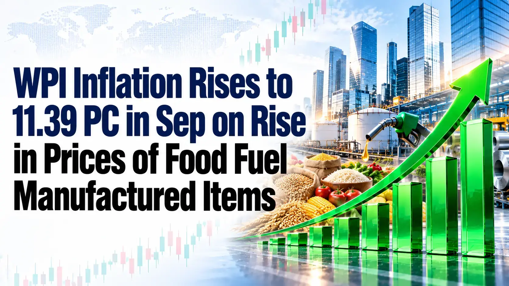 WPI Inflation Rises to 11.39% in September on Rise in Prices of Food, Fuel, Manufactured Items