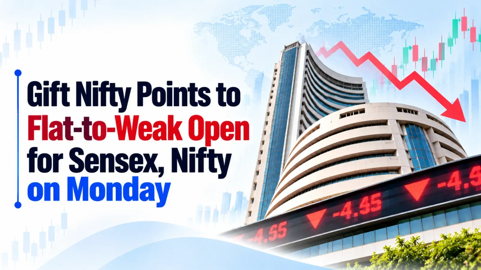 Gift Nifty Points to Flat-to-Weak Open for Sensex, Nifty on Monday
