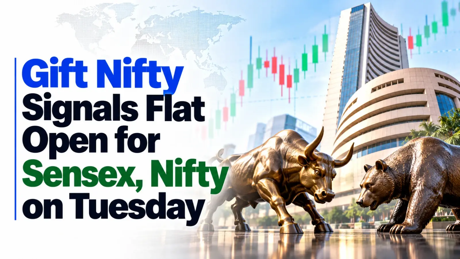 Gift Nifty Signals Flat Open for Sensex, Nifty on Tuesday