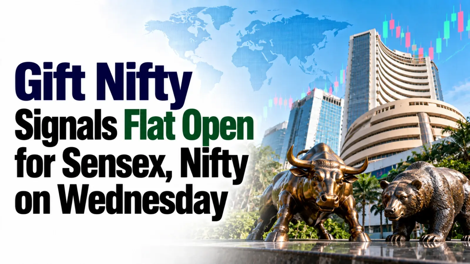 Gift Nifty Signals Flat Open for Sensex, Nifty on Wednesday