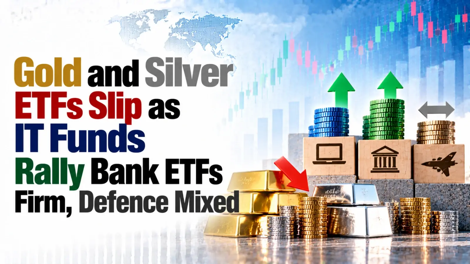 Gold and Silver ETFs Slip as IT Funds Rally; Bank ETFs Firm, Defence Mixed