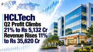 HCLTech Q2 Profit Climbs 21% to Rs 5,132 Cr; Revenue Rises 11% to Rs 35,620 Cr