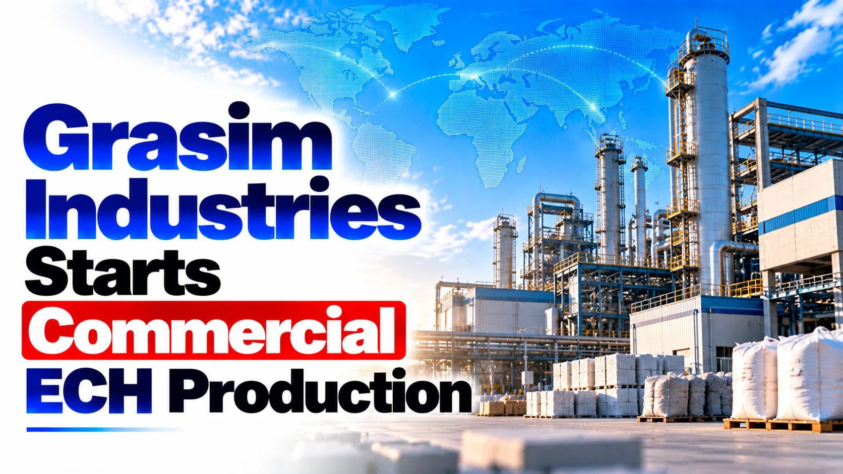 Grasim Industries Starts Commercial ECH Production; Shares Fall 0.10%