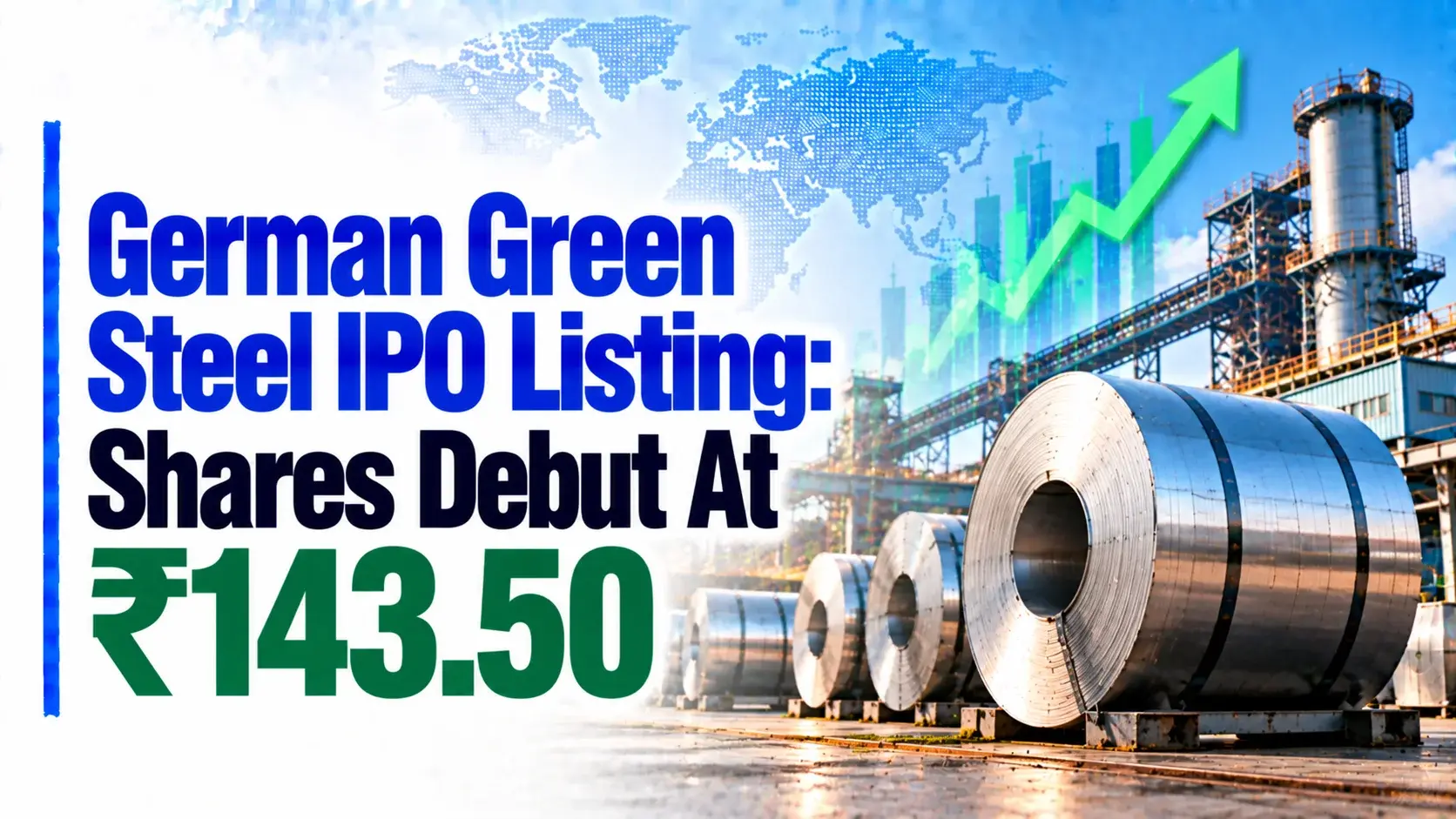 German Green Steel IPO Listing: Shares Debut At ₹143.50, Fall 4.14% From Listing Price To ₹137.57