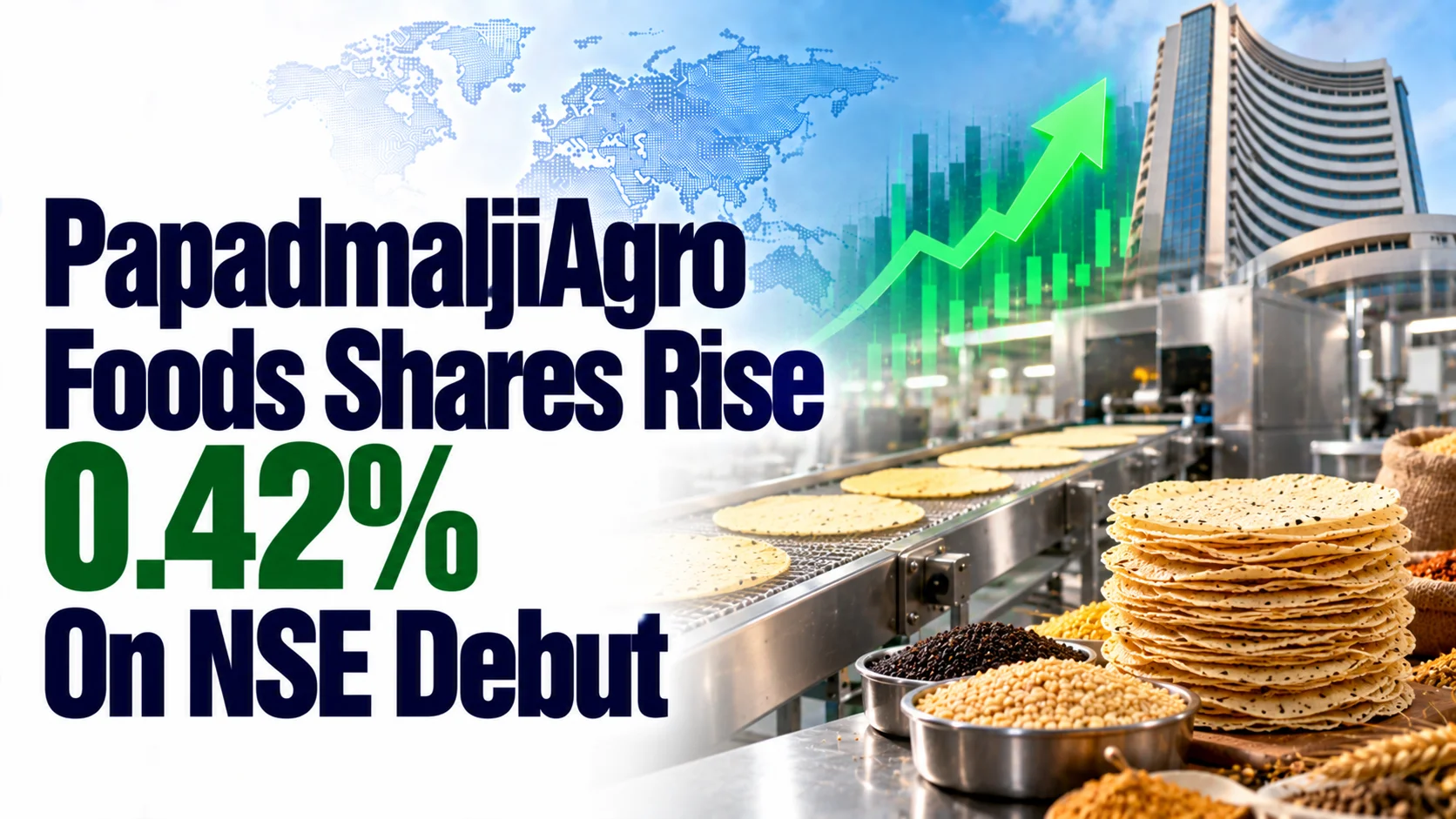 PapadmaljiAgro Foods Shares Rise 0.42% On NSE Debut
