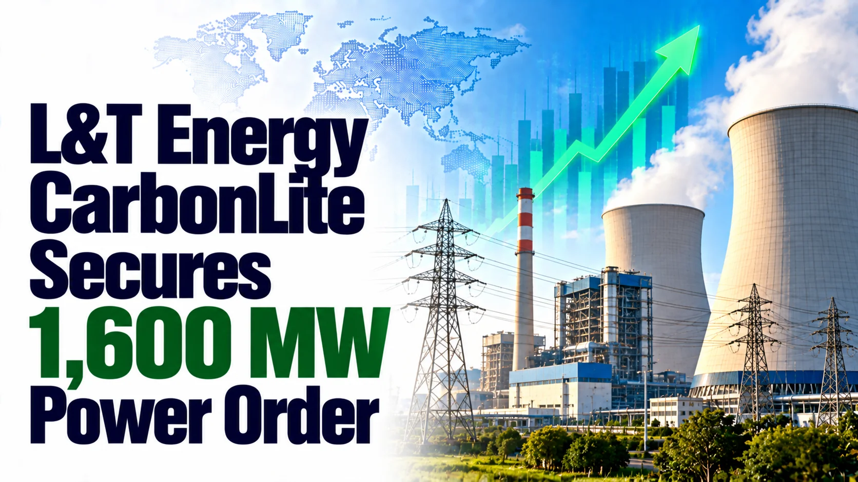 L&T Energy CarbonLite Secures 1,600 MW Power Order; Shares Fall 0.75%
