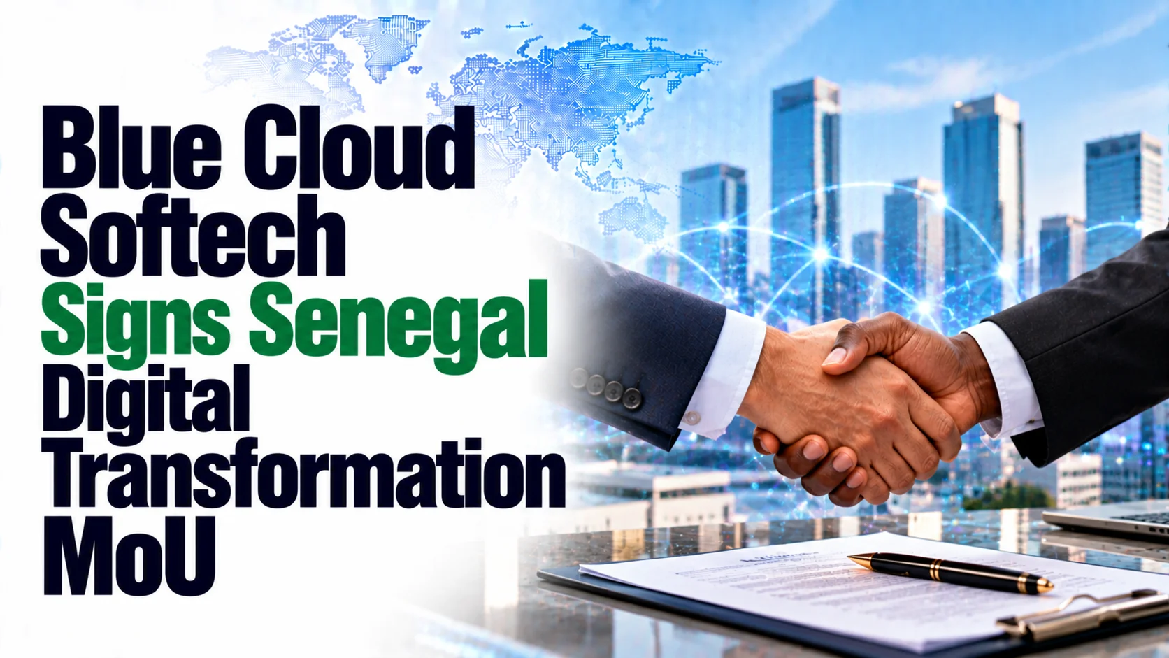 Blue Cloud Softech Signs Senegal Digital Transformation MoU; Shares Rise 2.65%