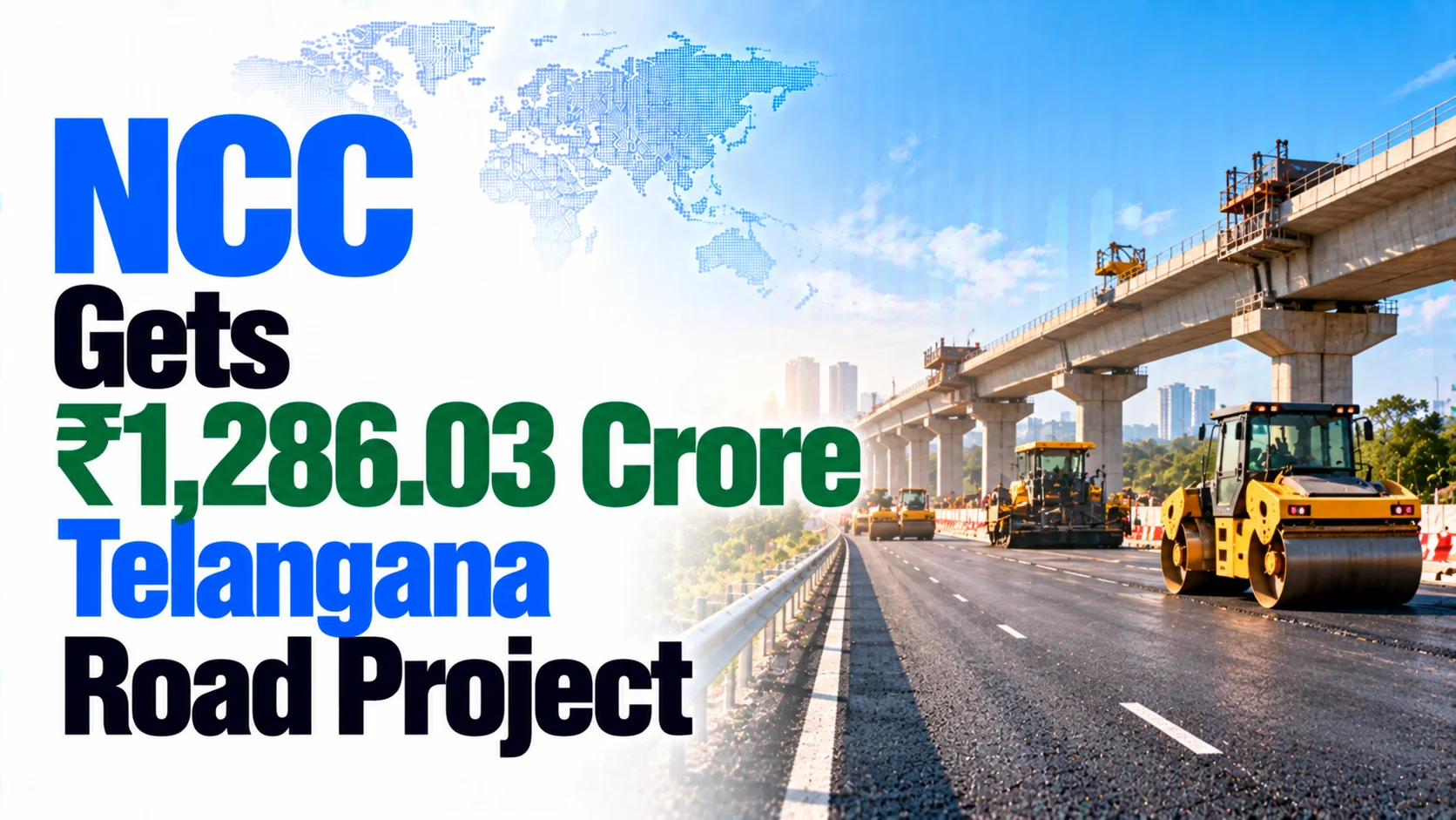NCC Gets ₹1,286.03 Crore Telangana Road Project; Shares Rise 3.70%