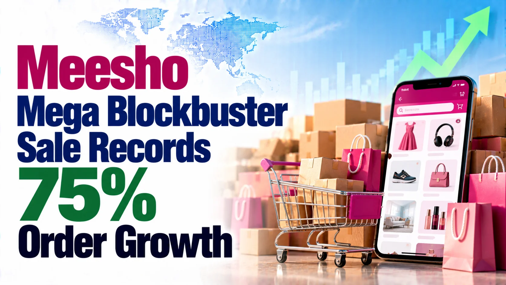 Meesho Mega Blockbuster Sale Records 75% Order Growth; Shares Rise 4.45%
