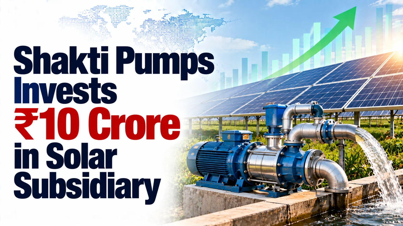 Shakti Pumps Invests ₹10 Crore in Solar Subsidiary; Shares Fall 0.34%