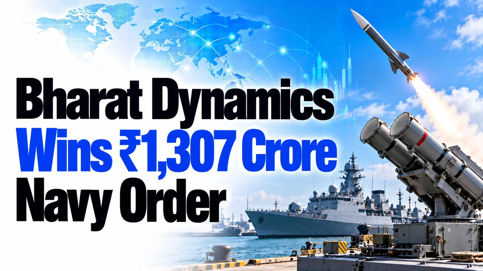 Bharat Dynamics Wins ₹1,307 Crore Navy Order; Shares Rise 0.13%