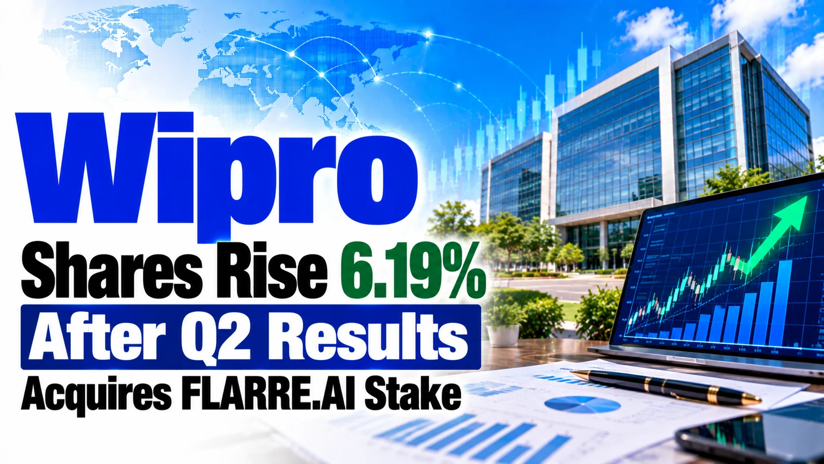 Wipro Shares Rise 6.19% After Q2 Results; Acquires FLARRE.AI Stake