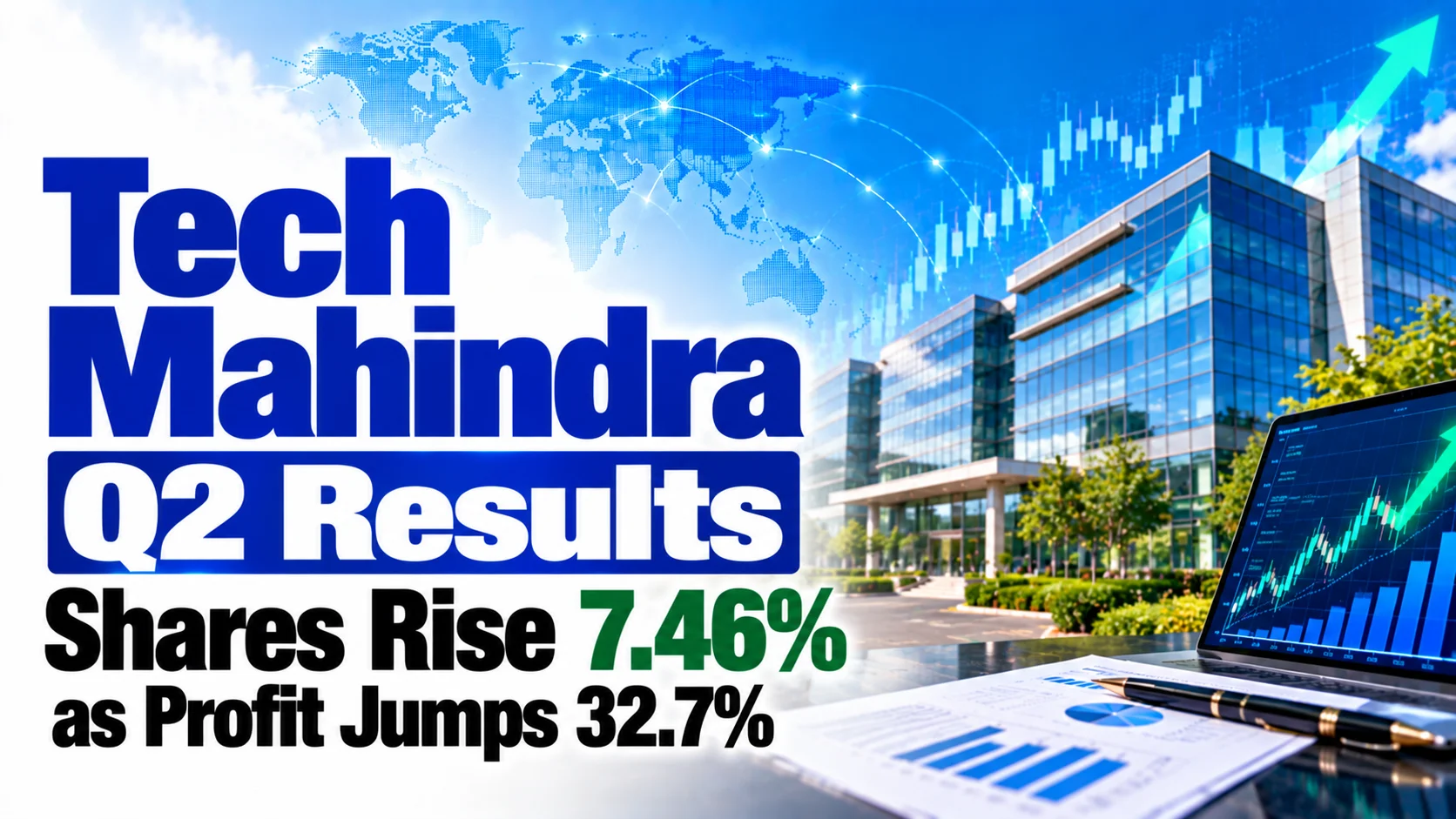 Tech Mahindra Q2 Results: Shares Rise 7.46% as Profit Jumps 32.7%
