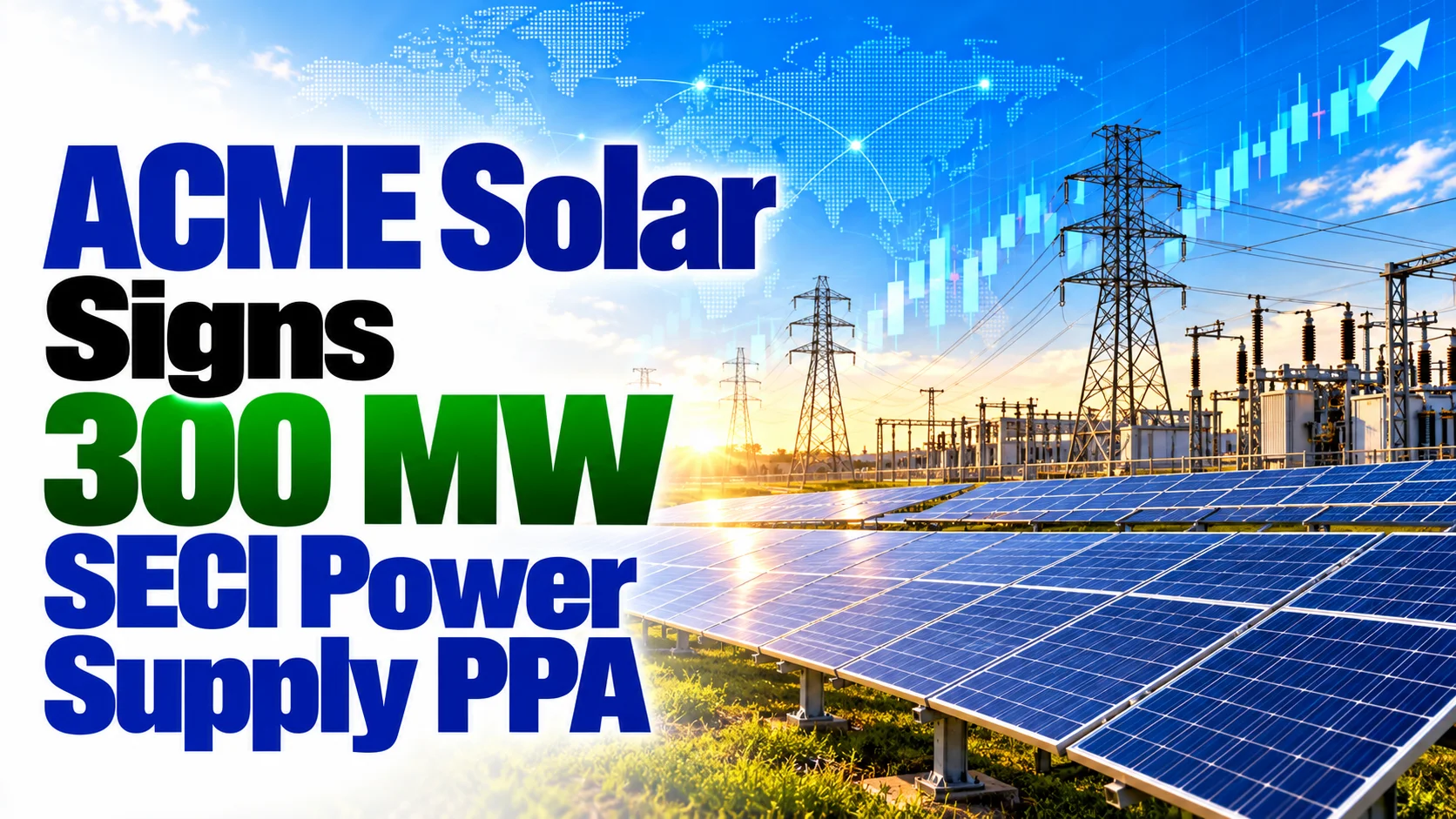 ACME Solar Signs 300 MW SECI Power Supply PPA; Shares Fall 0.72%