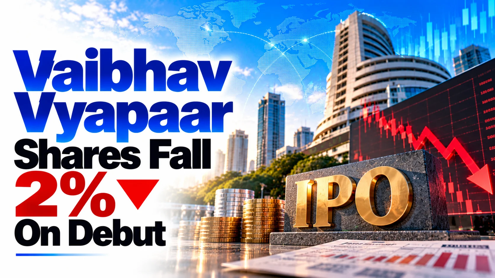 Vaibhav Vyapaar Shares Fall 2% On Debut