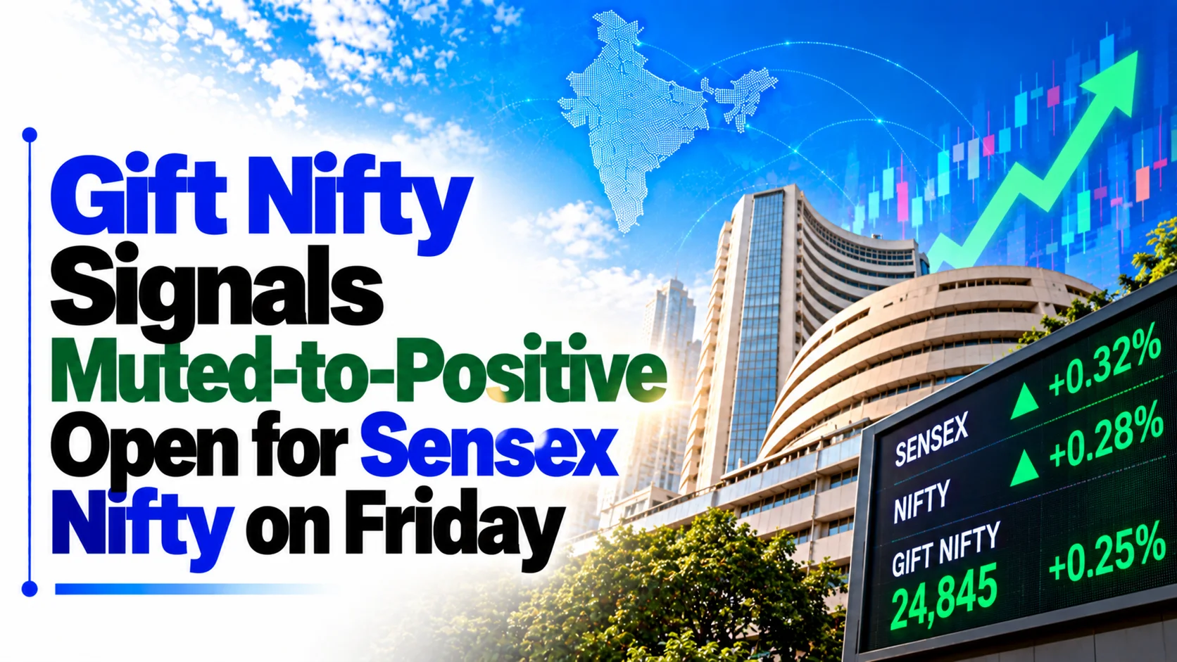 Gift Nifty Signals Muted-to-Positive Open for Sensex, Nifty on Friday as Asia Slides and Brent Climbs to $114