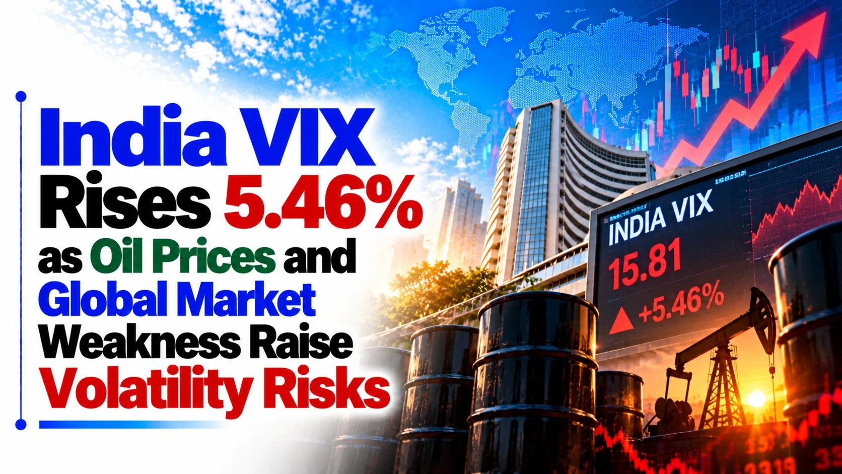 India VIX Rises 5.46% as Oil Prices and Global Market Weakness Raise Volatility Risks