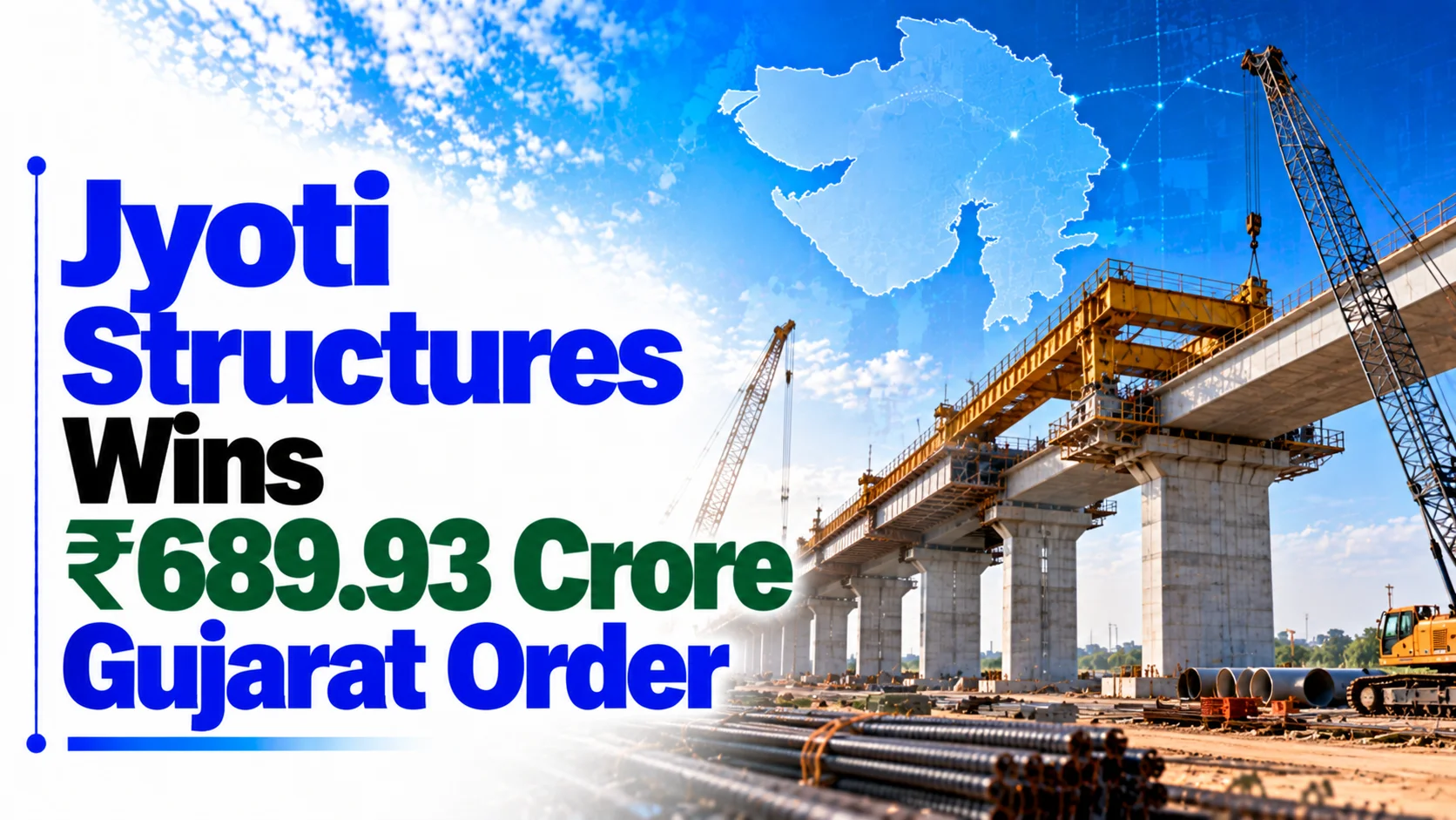 Jyoti Structures Wins ₹689.93 Crore Gujarat Order; Shares Rise 1.98%