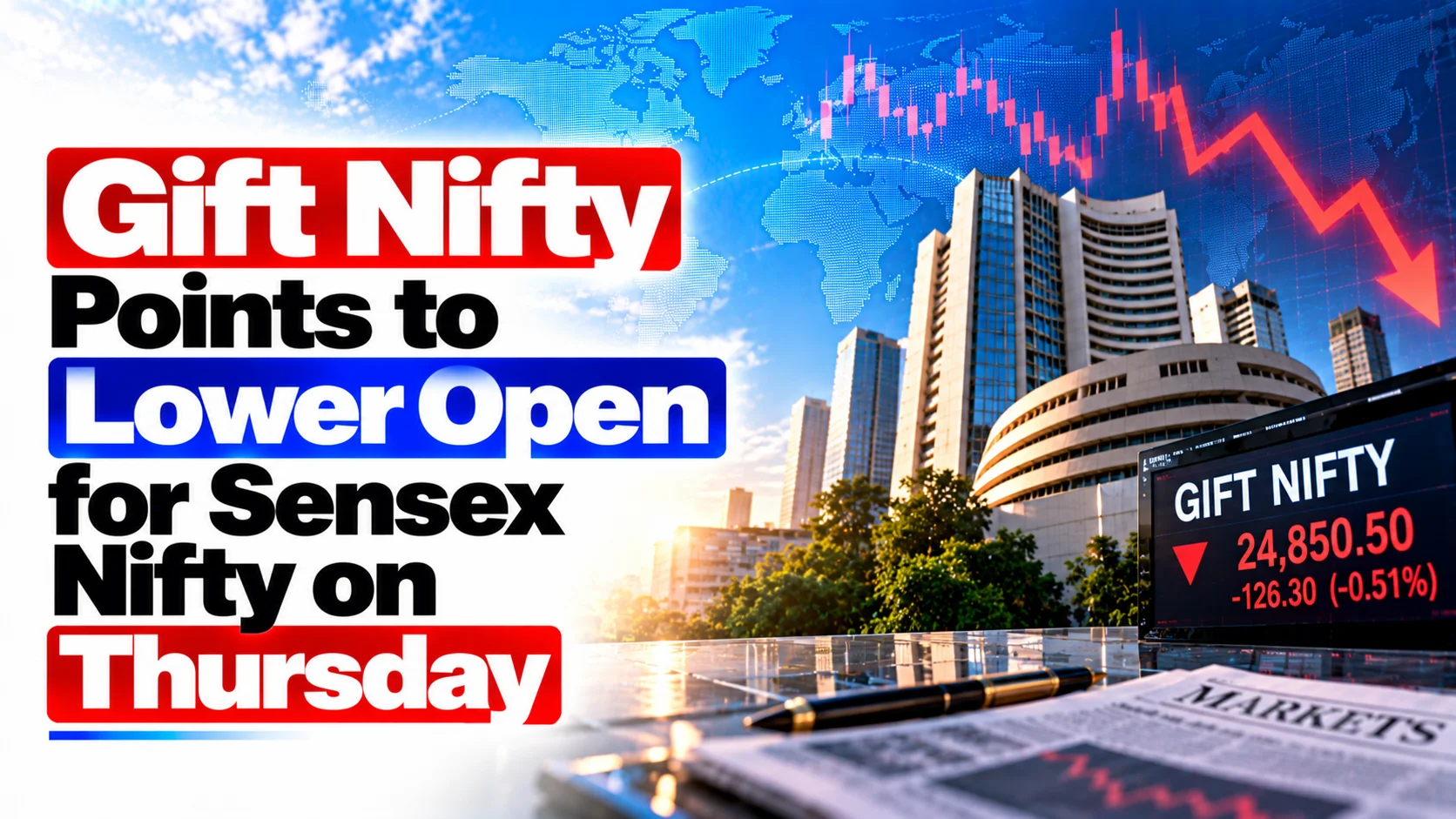 Gift Nifty Points to Lower Open for Sensex, Nifty on Thursday as Asian Stocks Slide, Oil Climbs