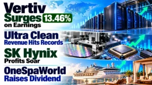 Vertiv Surges 13.46% on Earnings, Ultra Clean Revenue Hits Records, SK Hynix Profits Soar, OneSpaWorld Raises Dividend