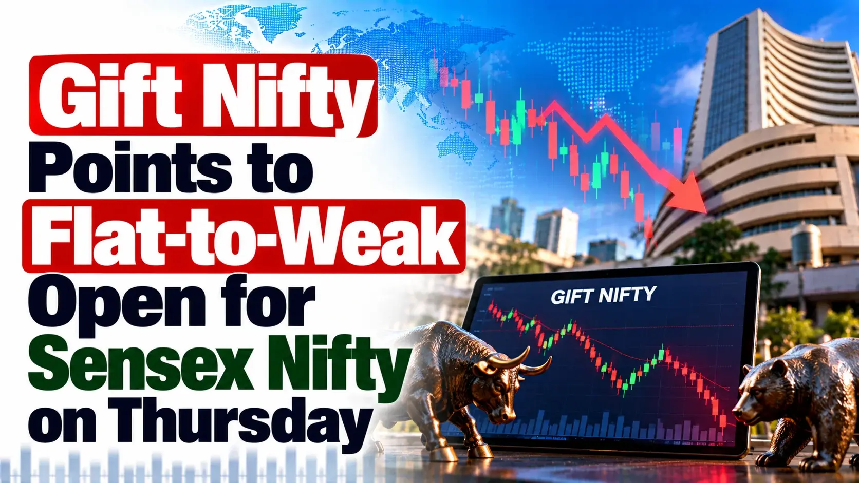 Gift Nifty Points to Flat-to-Weak Open for Sensex, Nifty on Thursday