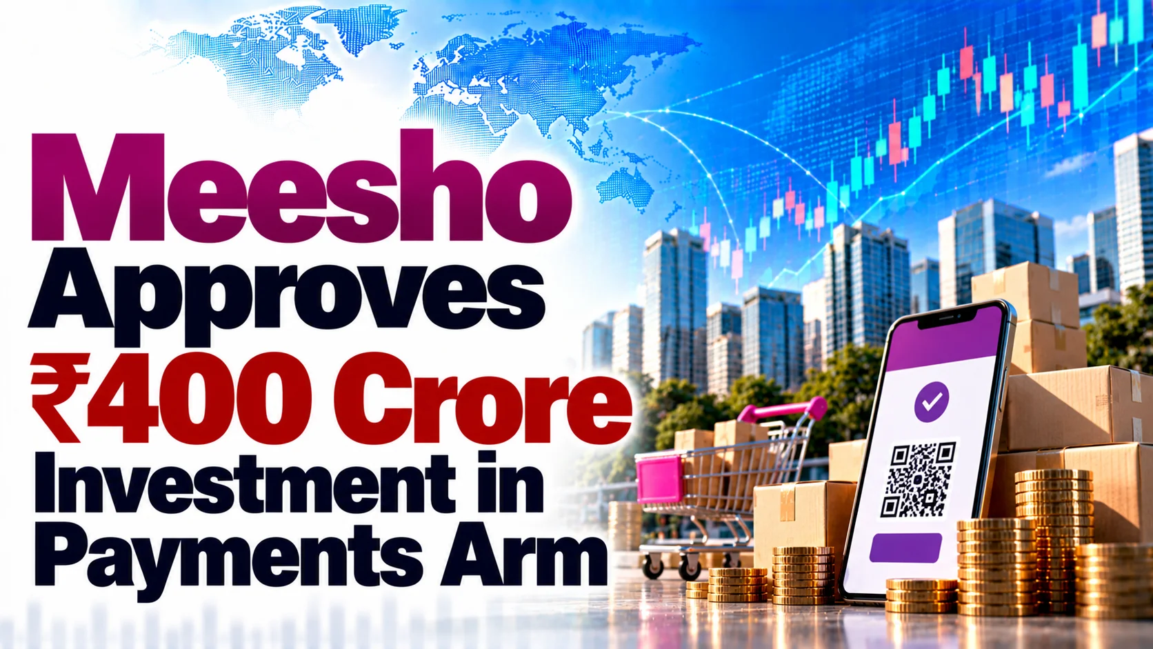 Meesho Approves ₹400 Crore Investment in Payments Arm; Shares Down 0.36%