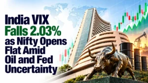 India VIX Falls 2.03% as Nifty Opens Flat Amid Oil and Fed Uncertainty