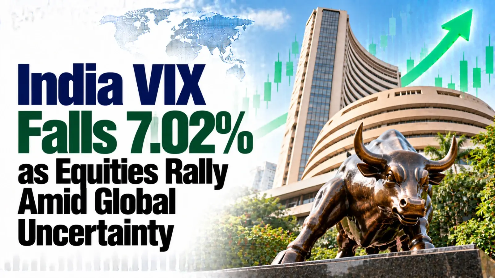 India VIX Falls 7.02% as Equities Rally Amid Global Uncertainty