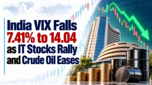 India VIX Falls 7.41% to 14.04 as IT Stocks Rally and Crude Oil Eases