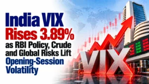 India VIX Rises 3.89% as RBI Policy, Crude and Global Risks Lift Opening-Session Volatility