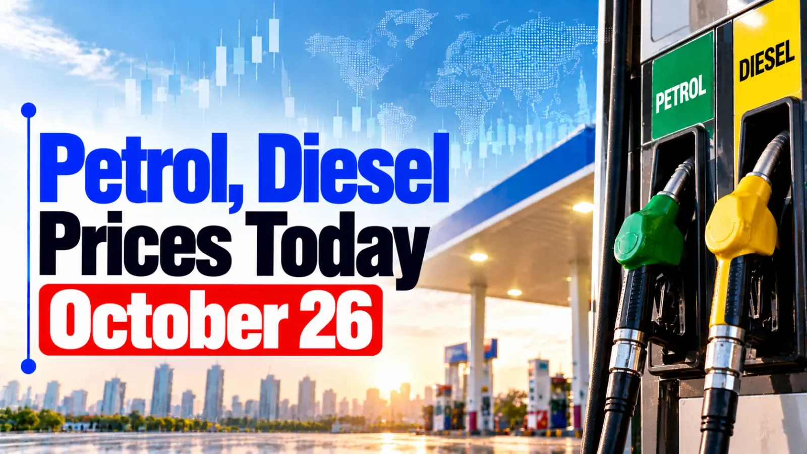 Petrol, Diesel Prices Today, October 26, 2026: Check Latest Rates in Delhi, Mumbai, Kolkata, Chennai, Noida